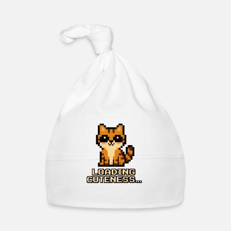 Lade Niedlichkeit Pixelkatze Baby Bio-Mütze