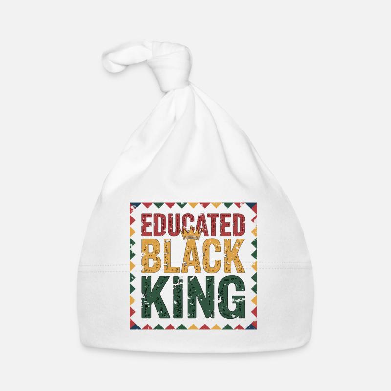 Gebildeter Schwarzer König | Afro-Pride-Zitat | Schwarz Baby Bio-Mütze