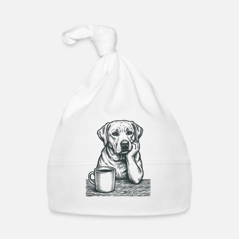 Vrai Labrador Café Mauvais Look Matinal Bonnet bio Bébé