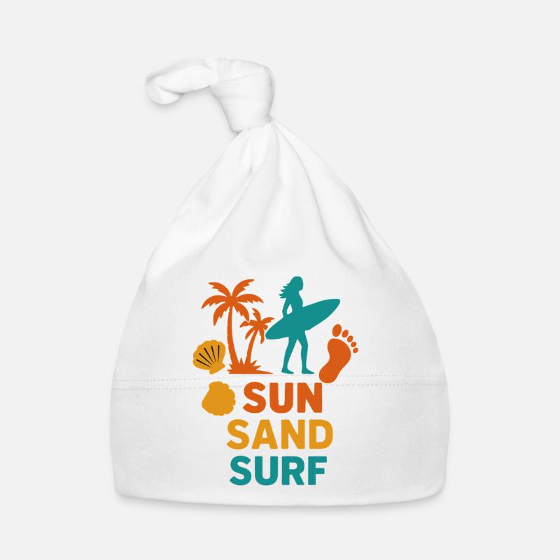 Sun Sand Surf | Chemise de plage Surfer Bonnet bio Bébé