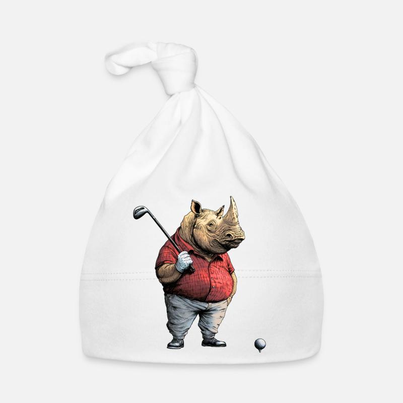 Nashörner Golf Baby Bio-Mütze