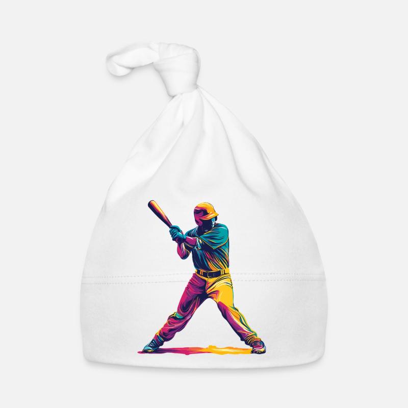 Color Explosion Baseball Bat Organic Baby Cap