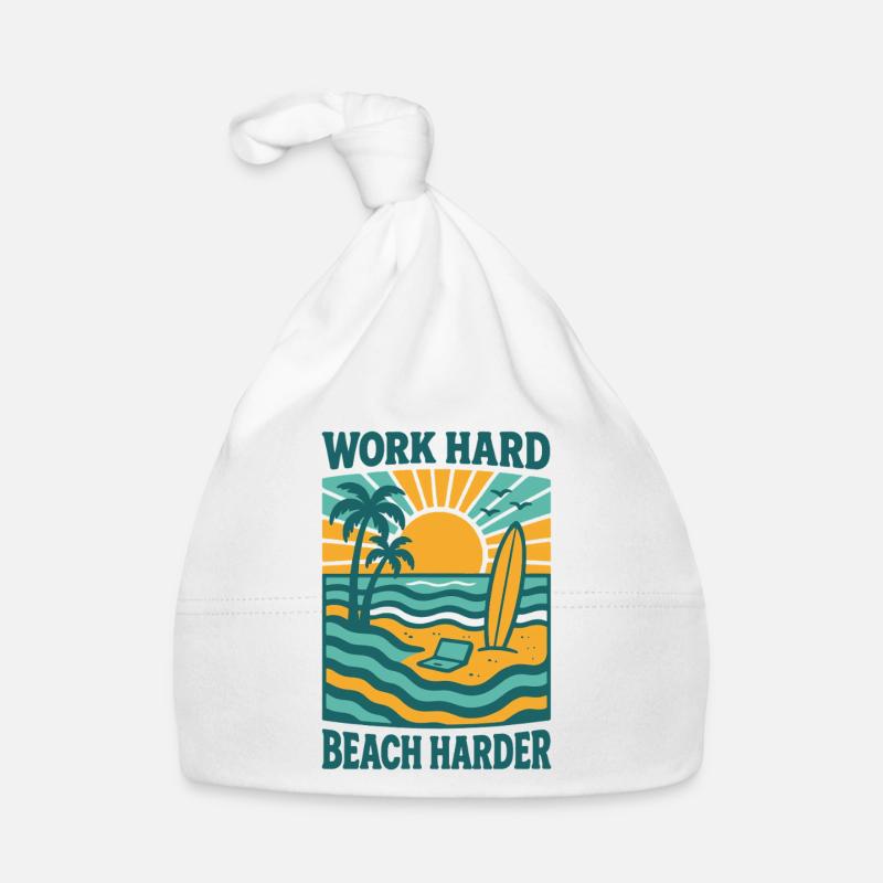Work Hard, Stranded Harder | Bali Beach Life Organic Baby Cap