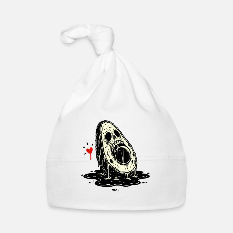 Skull Horror Avocado Organic Baby Cap