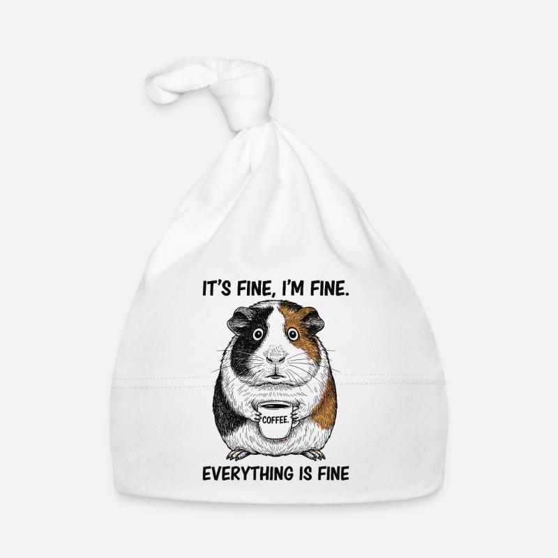 Its Fine Im Fine Kaffee Meerschweinchen Baby Bio-Mütze