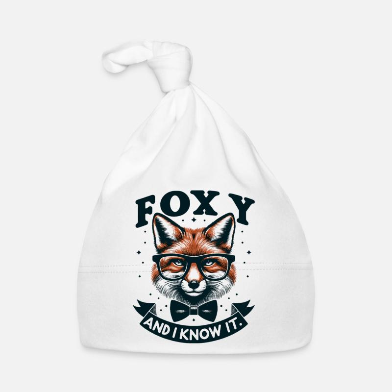 Foxy Nerd Brille Fliege Baby Bio-Mütze