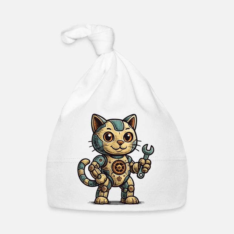 Héros mécanicien steampunk chat Bonnet bio Bébé