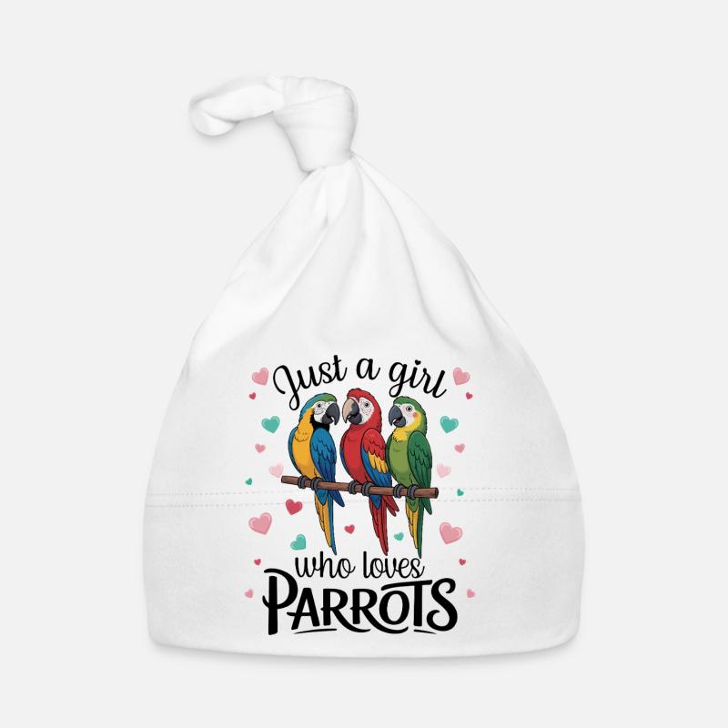 Three Parrots Macaws Parrot Lover Tropical Organic Baby Cap