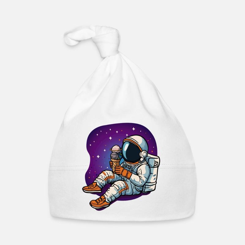 Astronaute spatial dégustant une glace Bonnet bio Bébé