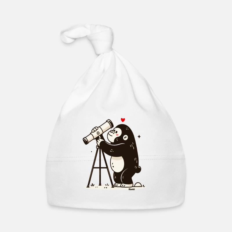 Petit singe avec télescope Bonnet bio Bébé
