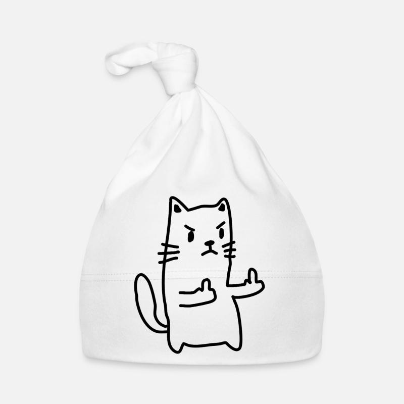 Katze Mittelfinger Baby Bio-Mütze