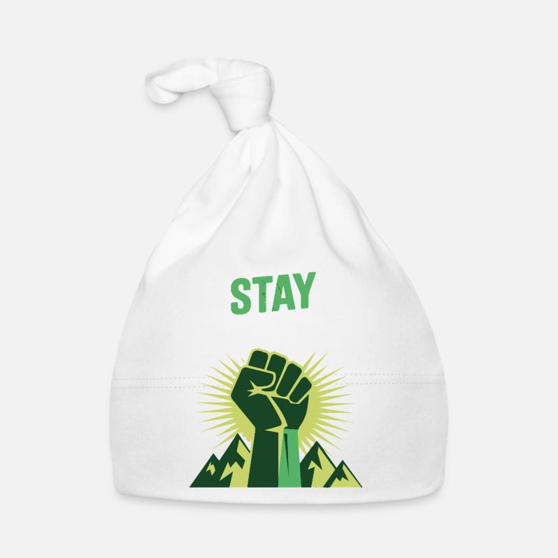 Stay Strong - Power Faust Berge Design Baby Bio-Mütze