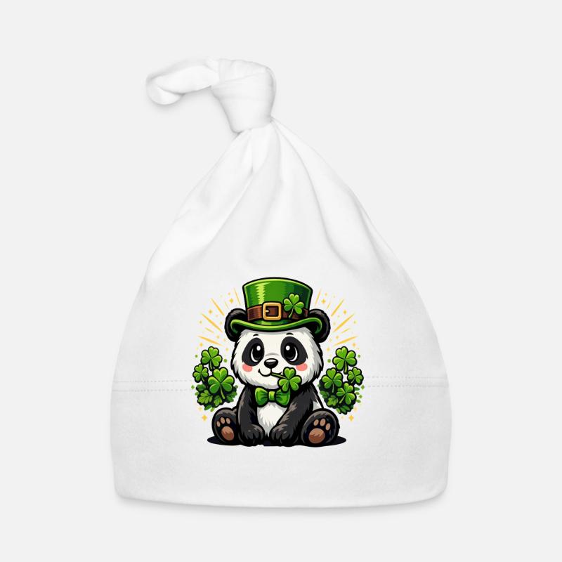 Chapeau de lutin panda de la Saint-Patrick Bonnet bio Bébé
