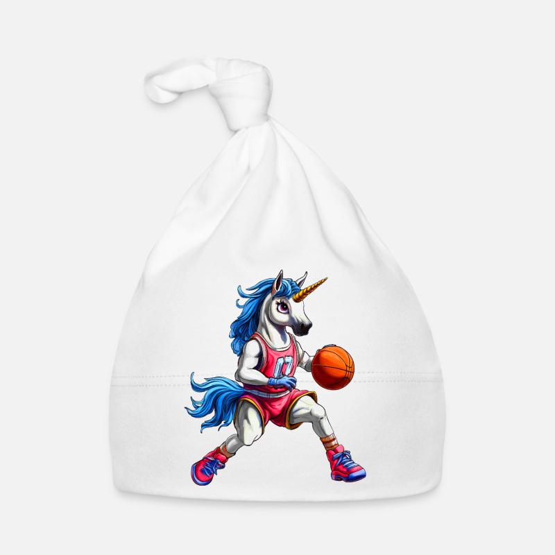 Basketball Einhörner Baby Bio-Mütze