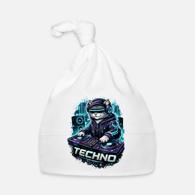 La gueule de bois techno à la cabine du DJ Bonnet bio Bébé