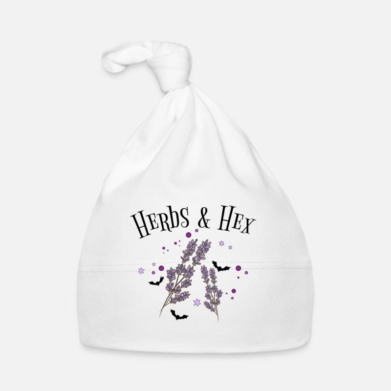 Lavender Star Night Pattern Herbs and Witchcraft Organic Baby Cap