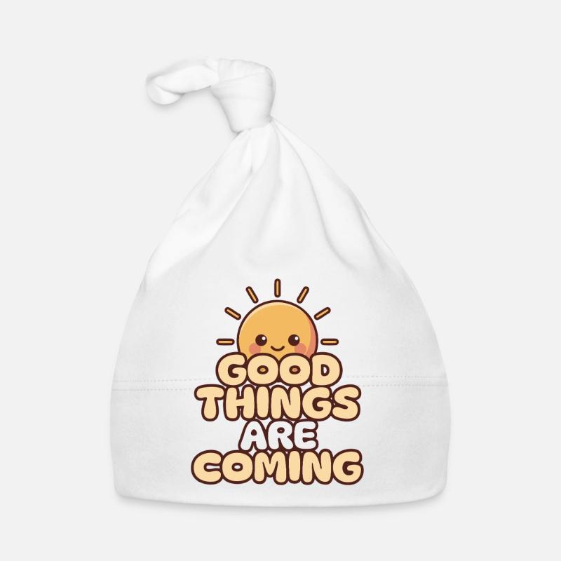 Sonnige Vorfreude Gute Dinge werden kommen  Baby Bio-Mütze