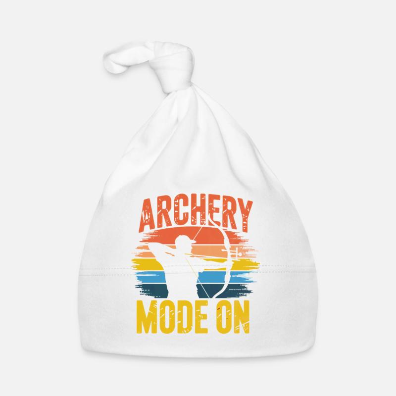 Archery Mode On Retro Sunset Baby Bio-Mütze