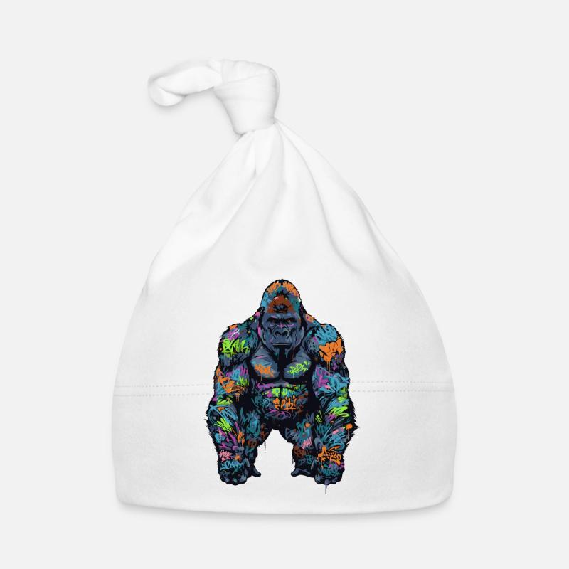 Graffiti Gorilla Baby Bio-Mütze