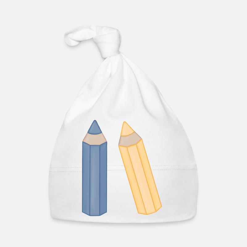 Bleistift-Duo Illustration Buntstifte Baby Bio-Mütze