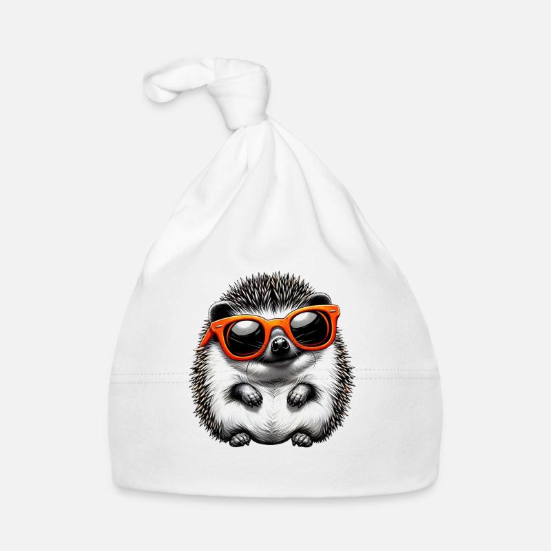 Igel Mit Sonnenbrille Igel Sarkasmus Tierliebhaber Baby Bio-Mütze