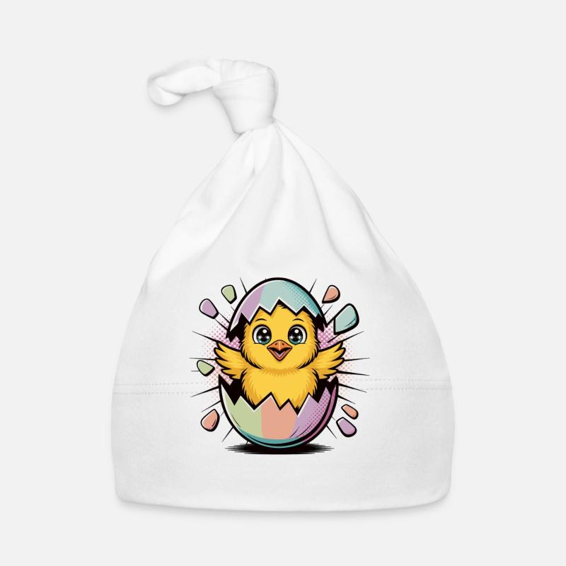 Cute Easter Motif – Baby Chick Organic Baby Cap