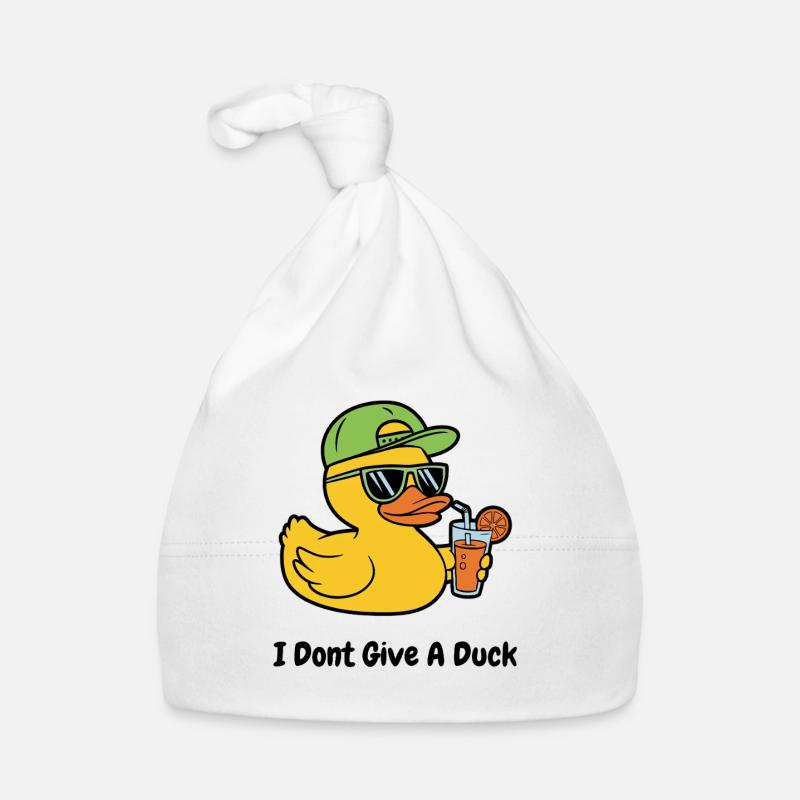 Zero Ducks Given – Cool Duck Funny Shirt Organic Baby Cap