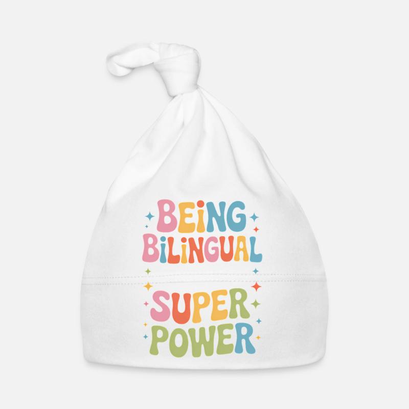 Expressions en langue étrangère Cadeau drôle en langue étrangère Bonnet bio Bébé