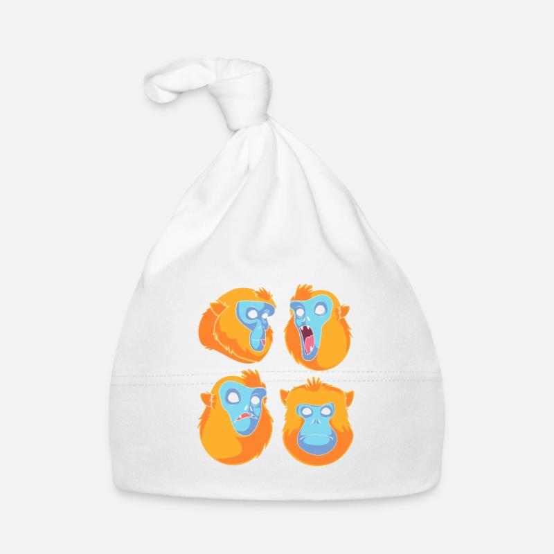 Stupsnasenaffe Affe Schimpanse Baby Bio-Mütze
