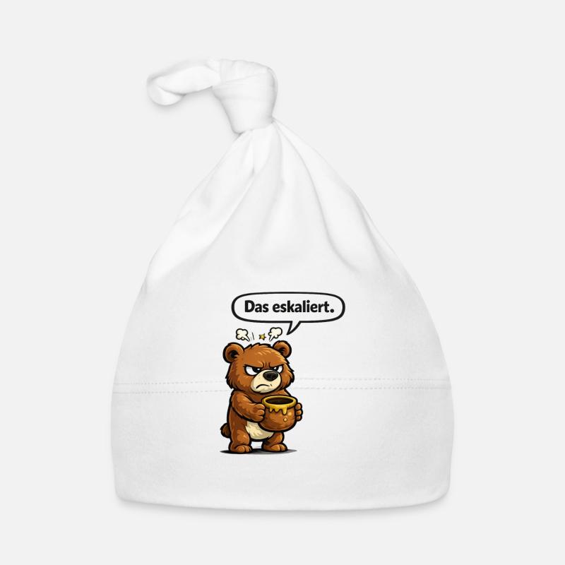 Das eskaliert Bär Honig Humor Geschenk Baby Bio-Mütze