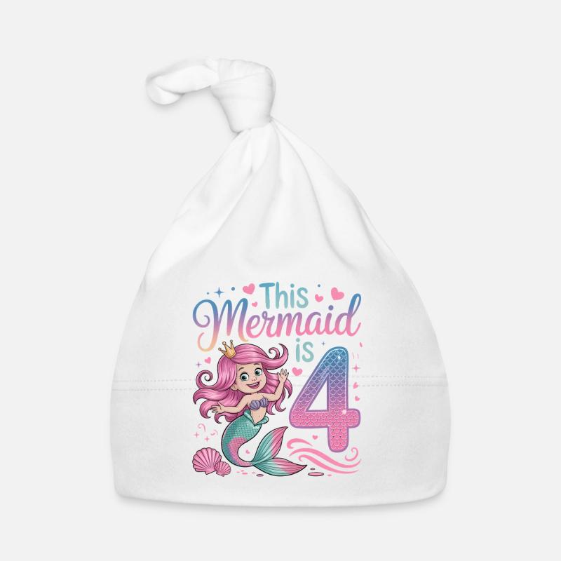 4e anniversaire de la sirène 4 ans Bonnet bio Bébé