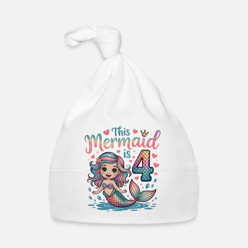 4e anniversaire de la sirène 4 ans Bonnet bio Bébé