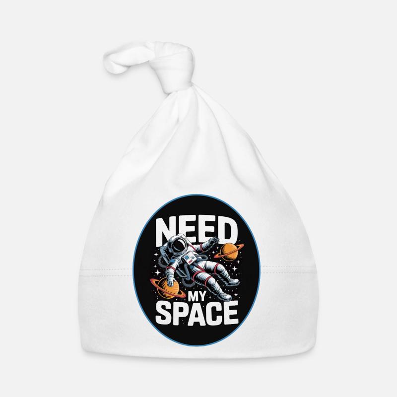 Need My Space: Astronaut Design Organic Baby Cap