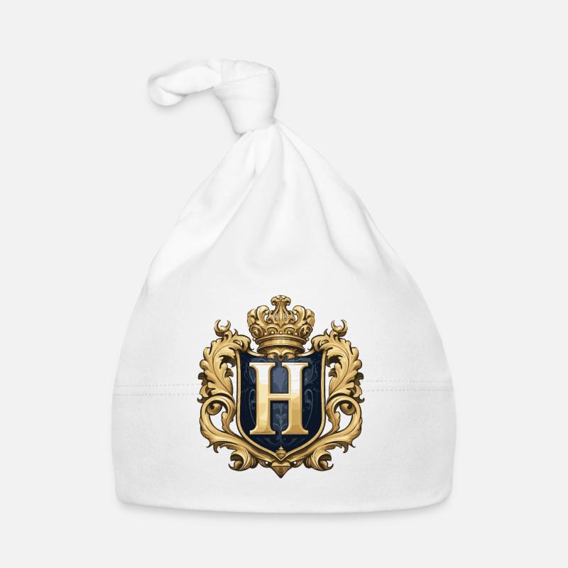 H Buchstabe Name Krone Baby Bio-Mütze