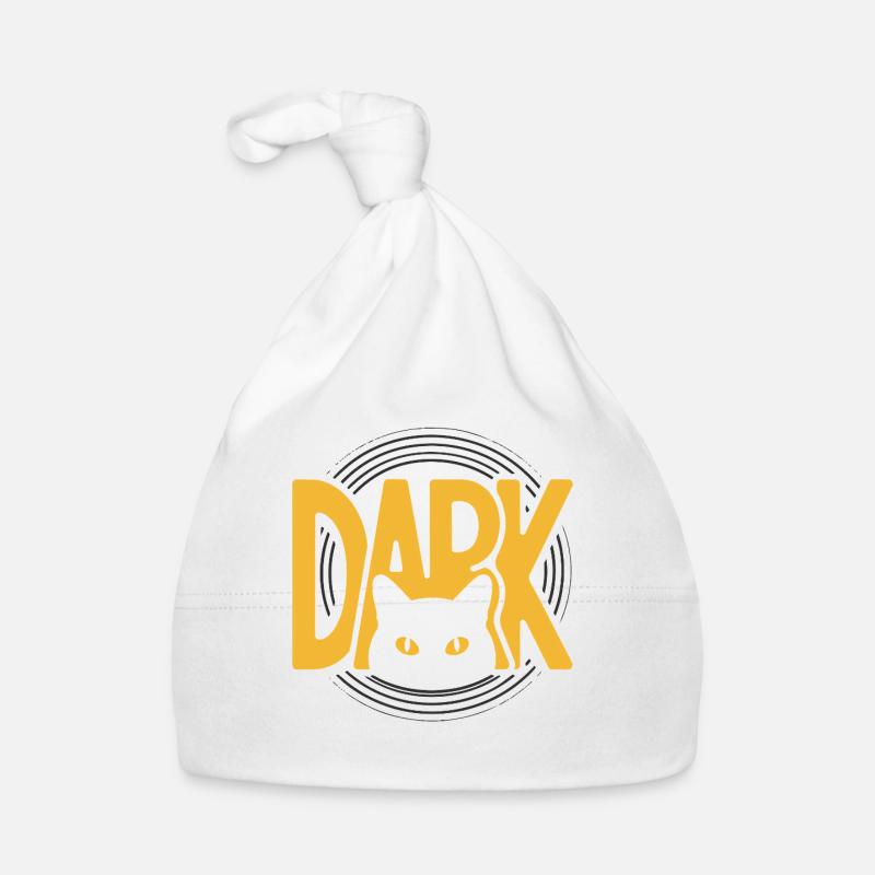 DARK Cat Eyes Minimal Design Organic Baby Cap