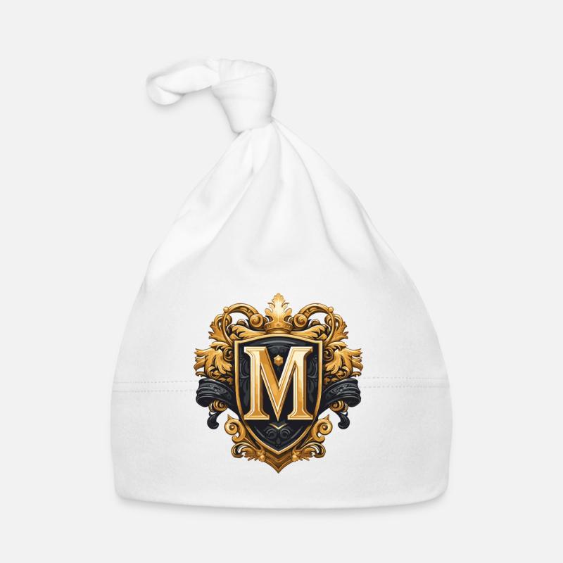 M Buchstabe Name Krone Baby Bio-Mütze