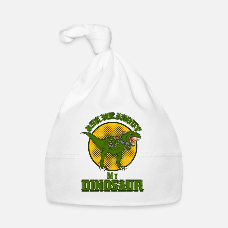 Ask Me About My Dinosaur Funny T-Rex Design Baby Bio-Mütze