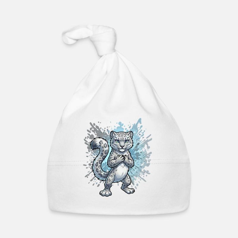 Éclaboussure de léopard des neiges Bonnet bio Bébé