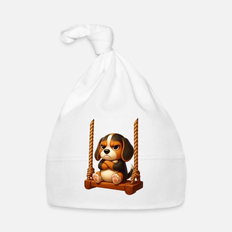 Balançoire de terrain de jeux de jeux animés Grumpy Beagle Bonnet bio Bébé