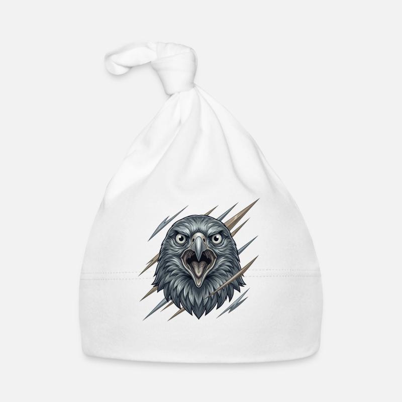 Furious eagle in the storm Organic Baby Cap