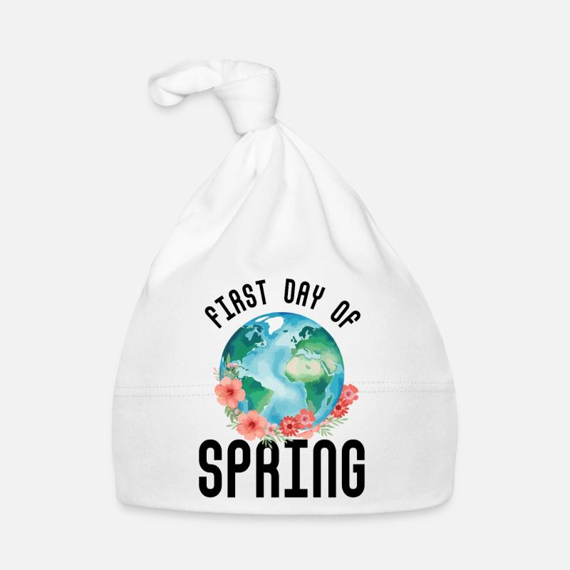 First Day Of Spring Happy Easter Ostara Spring Organic Baby Cap