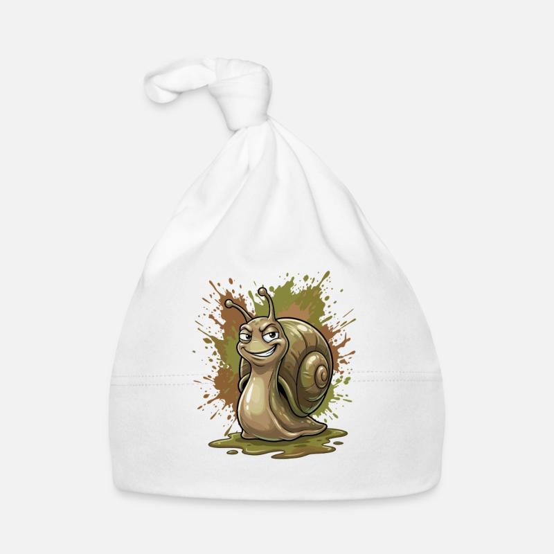 Witzige Schnecke mit Farbsplash Baby Bio-Mütze