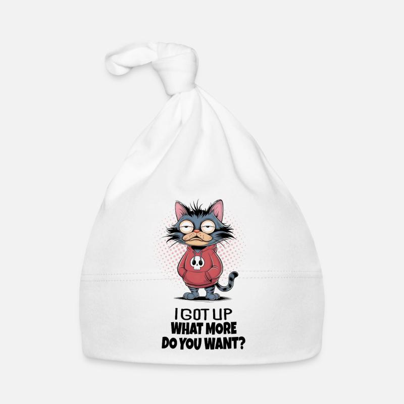 Je me suis levé chat – Drôle de diction de chat Bonnet bio Bébé