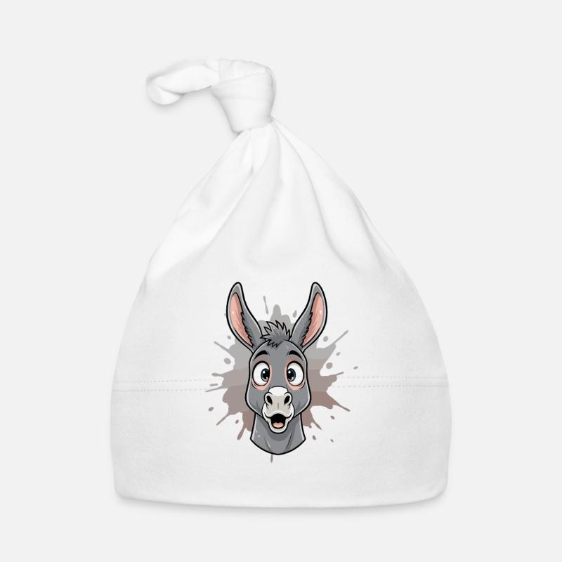 Âne de dessin animé dans Spritz Splash Bonnet bio Bébé