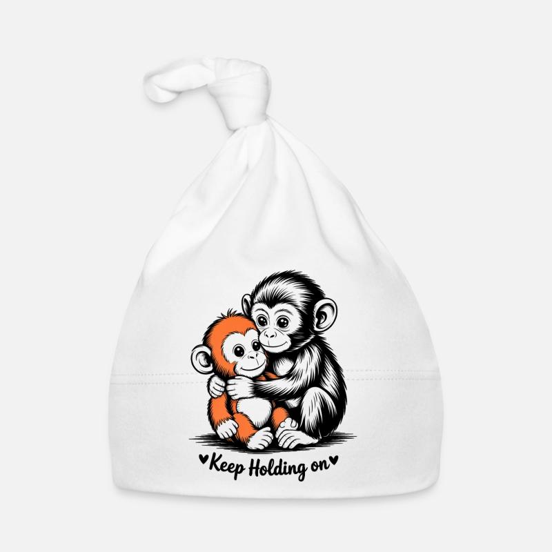 Hugging Monkey Duo Organic Baby Cap
