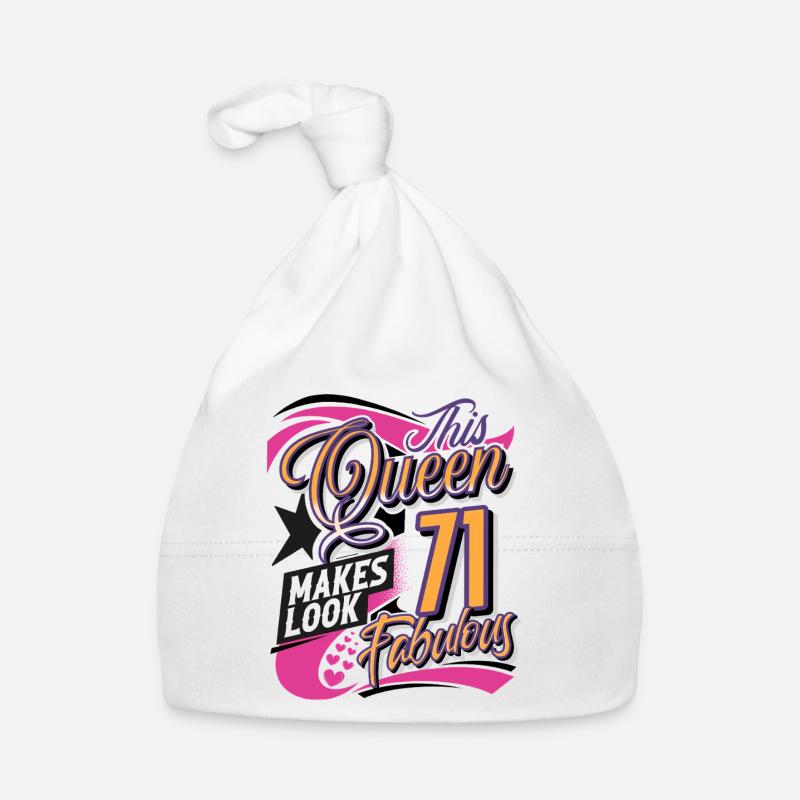 71st Birthday Queen Organic Baby Cap