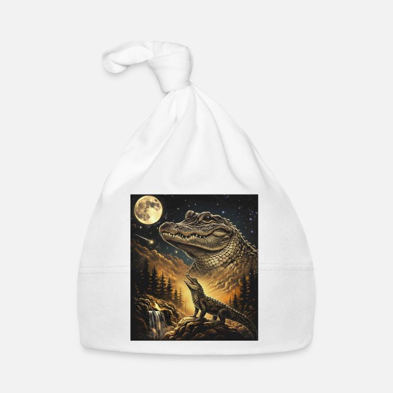 Forêt de crocodiles de lune Hurlement de lune Bonnet bio Bébé