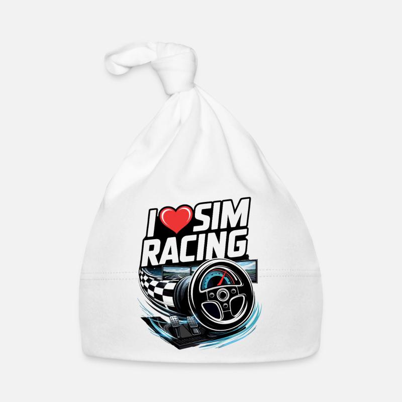 Ich liebe Sim Racing Baby Bio-Mütze