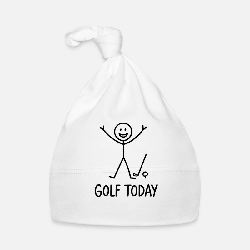 Golf Today Golfer Humor Gift Idea Golfer Organic Baby Cap
