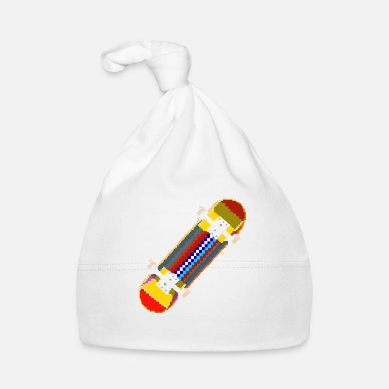 Skateboard Pixel Graphic Bonnet bio Bébé